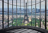 Párizsi panoráma, falfesmény tárgyalóba